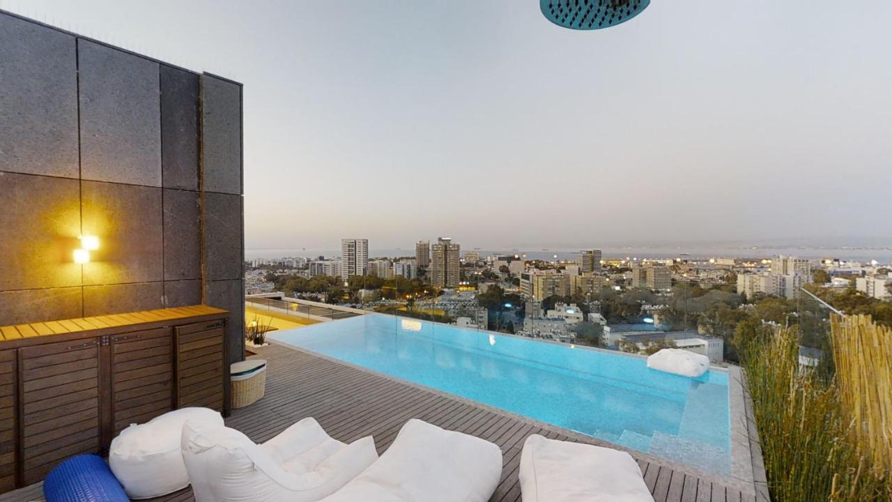 Serene - Infinity Cview Pool - 4 Bedrooms Luxury Penthouse Хайфа Екстер'єр фото