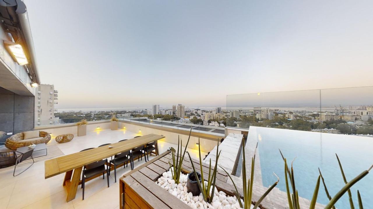 Serene - Infinity Cview Pool - 4 Bedrooms Luxury Penthouse Хайфа Екстер'єр фото