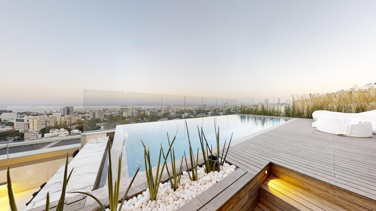 Serene - Infinity Cview Pool - 4 Bedrooms Luxury Penthouse Хайфа Екстер'єр фото
