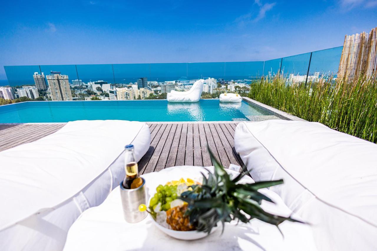 Serene - Infinity Cview Pool - 4 Bedrooms Luxury Penthouse Хайфа Екстер'єр фото